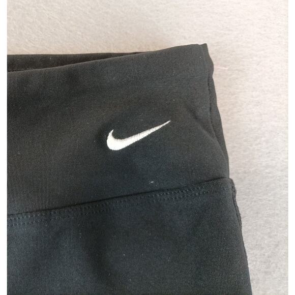 Nike Womens Black Capris Sz M Athletic Fit Dry Performance Training Pants T376 - Picture 4 of 10